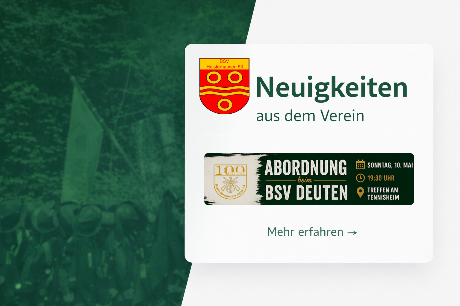 Abordnung beim BSV Deuten am Sonntag